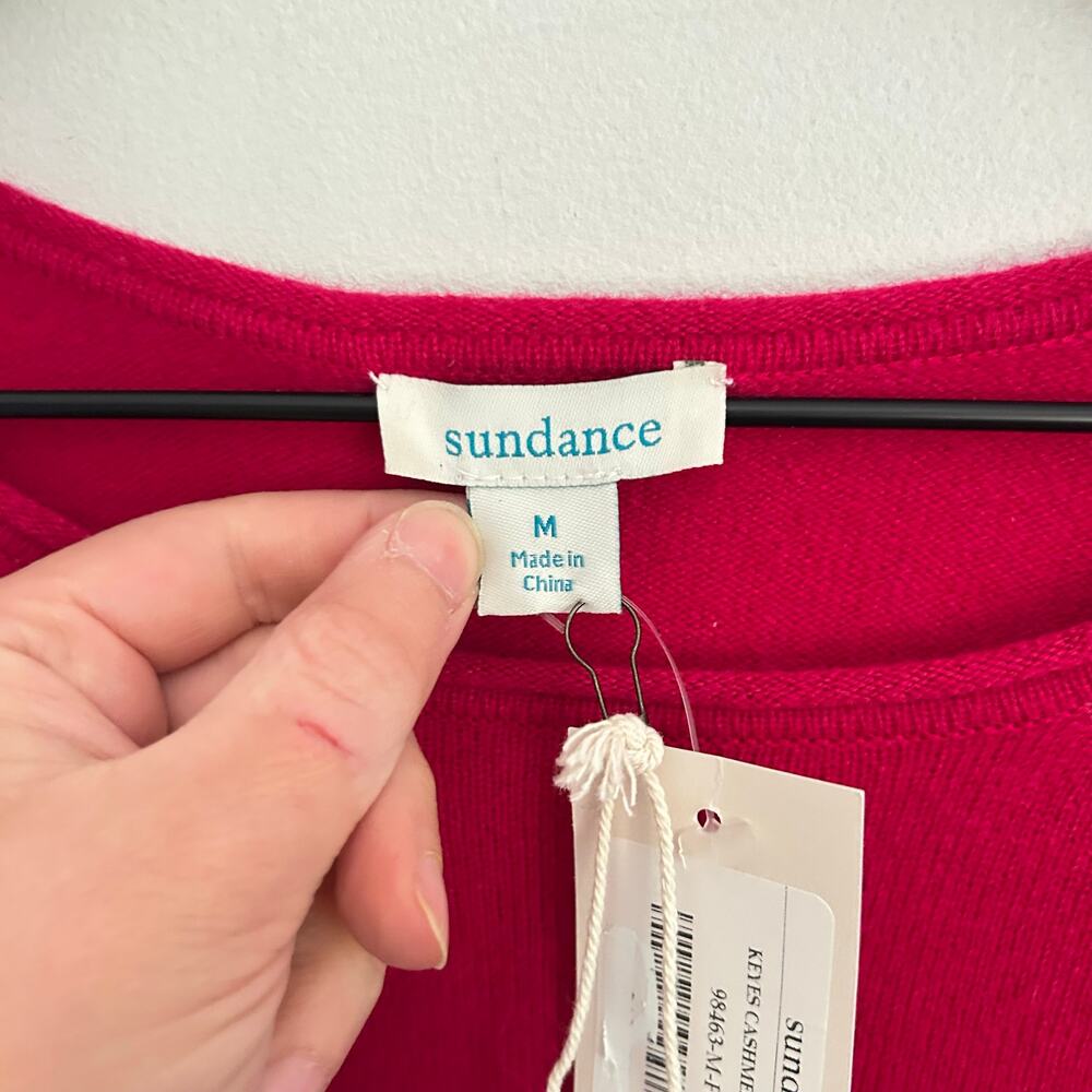 NEW Sundance Cashmere Pullover Sweater Size M Pink - Picture 9 of 9